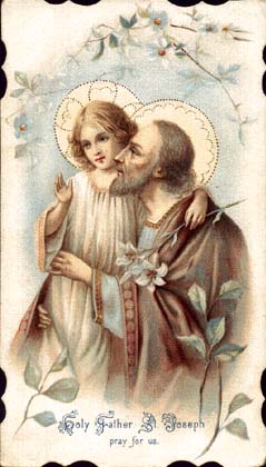 demain 15 Mars est Saint Joseph parce que le 19 tombe dans la semaine sainte et on ne peut pas faire la fête, dans images sacrée