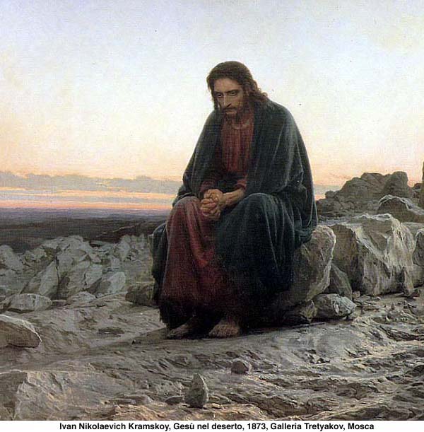Jesus dans le désert dans images sacrée