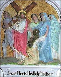 Jesus Meets His Holy Mother dans images sacrée