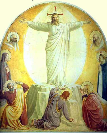 La Trasfiguration dans images sacrée
