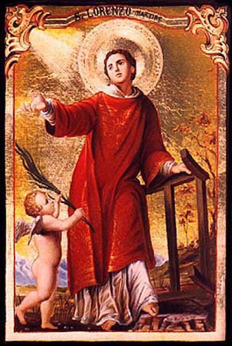 Saint Laurent martyr dans saints