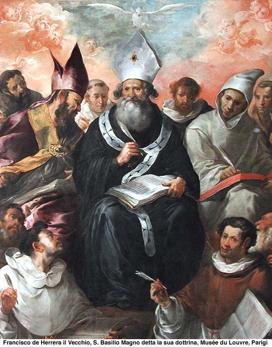 Francisco de Herrera d.E. (1576-1656): Basilios den Store dikterer sin lære, Louvre i Paris