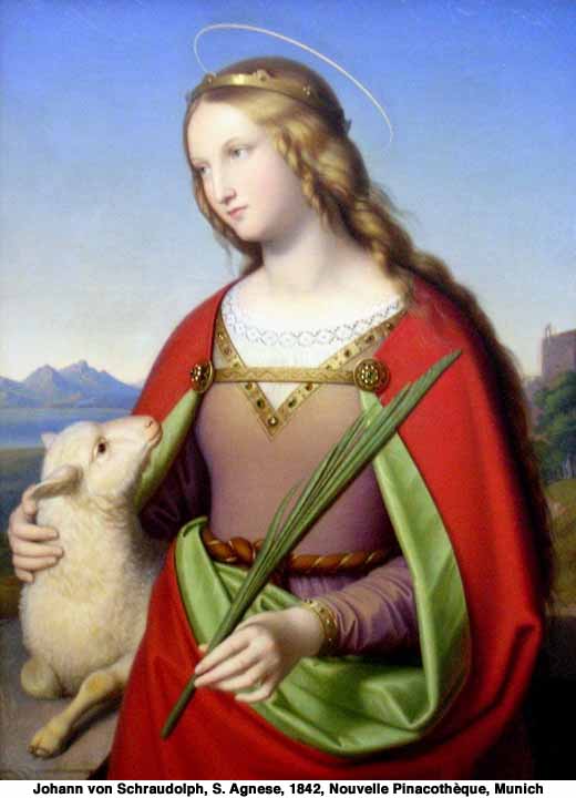 Sainte Agnès de Rome -Martyre (+ v. 304) dans images sacrée