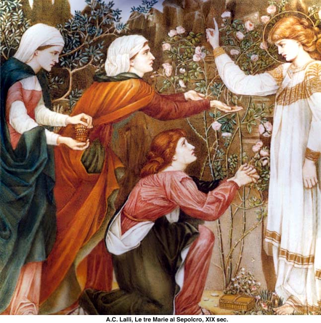 Le tre Marie al Sepolcro dans immagini sacre