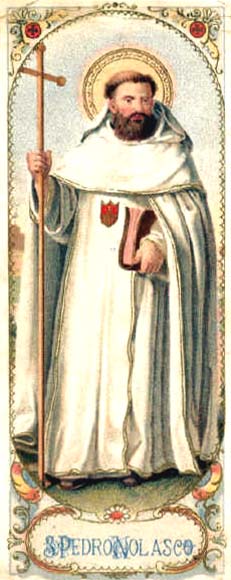Saint Pierre Nolasco (sur mon calendrier d'aujourd'hui) dans images sacrée