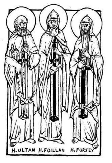 De hellige brødrene Ultán, Foillan og Fursey